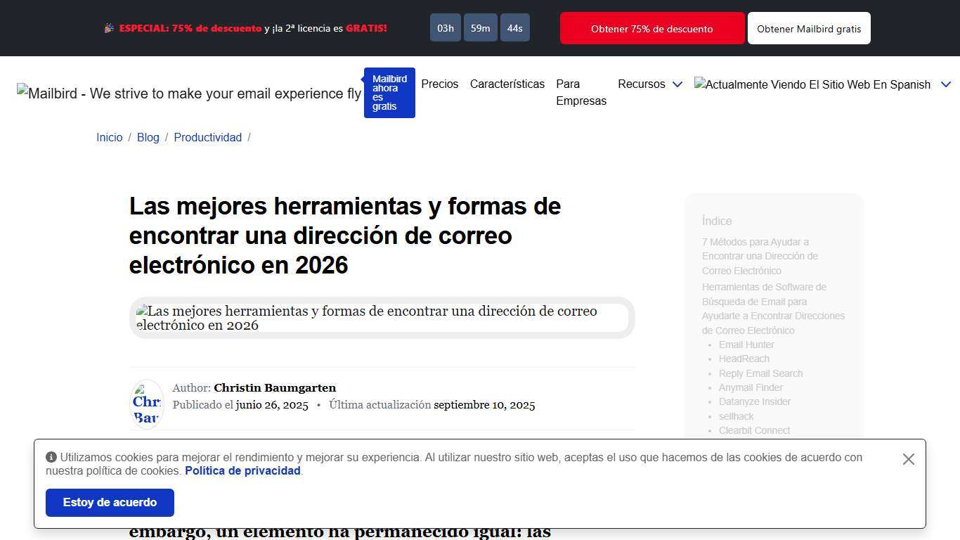 Mejores herramientas para encontrar correos en 2026 | Mailbird