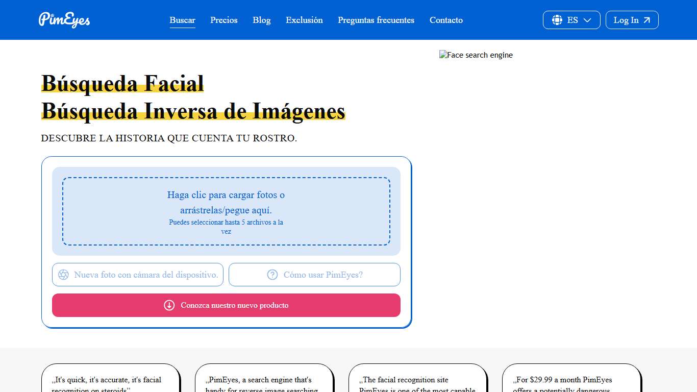 PimEyes: Buscador de reconocimiento facial y búsqueda inversa de imágenes