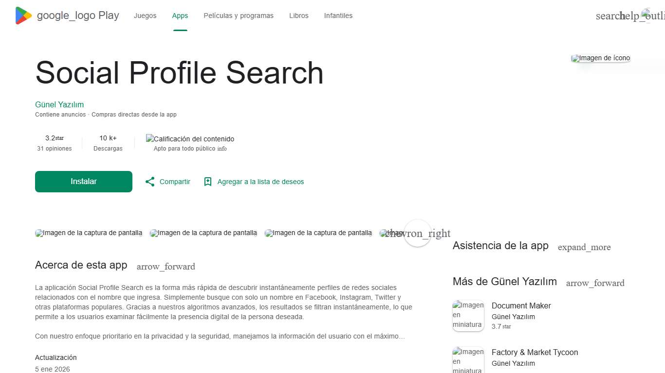 Social Profile Search - Apps en Google Play